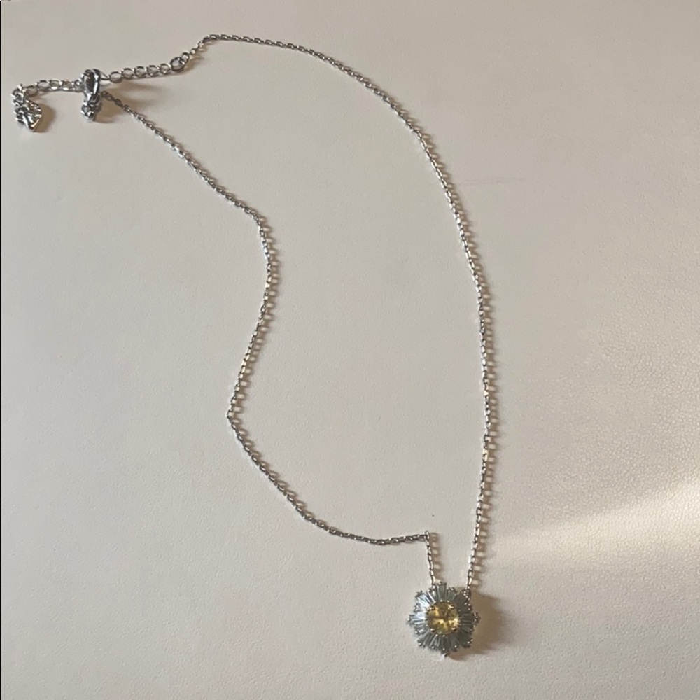Swavorski necklace with yellow diamond accent